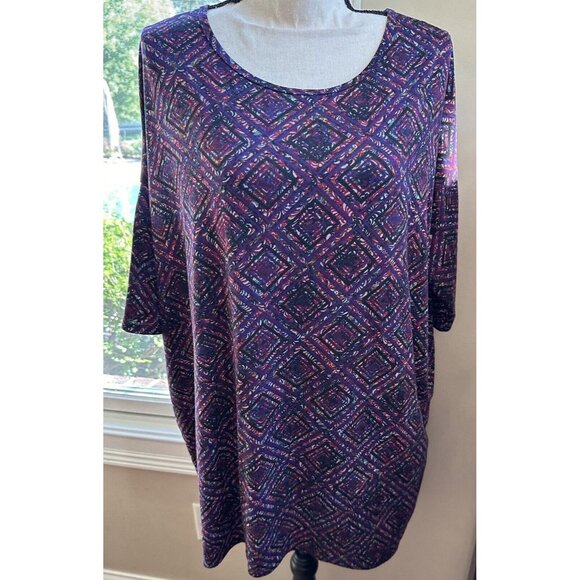 LulaRoe Irma Tunic Shirt Top, Size XL, Patterned Design,‎ EUC - Picture 1 of 5